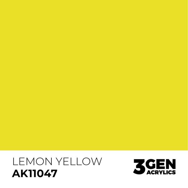 AK 11047 17 ml. Lemon Yellow, 3GEN Akrilik Model Boyası