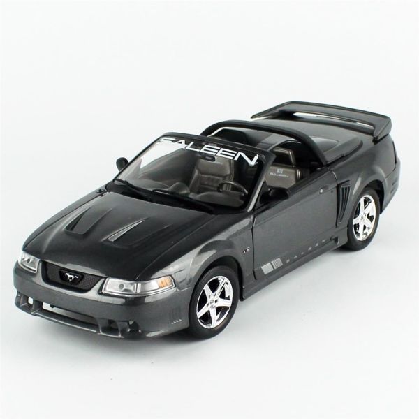 AutoWorld AMM1306 1/18 Ölçek, 2003 Mustang Saleen S281 SC Speedster, Dark Shadow Gray, Sergilemeye Hazır Metal Araba Modeli