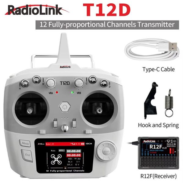 Radiolink T12D 12-Kanal Verici & R16F 16-Kanal alıcı Kumanda Seti