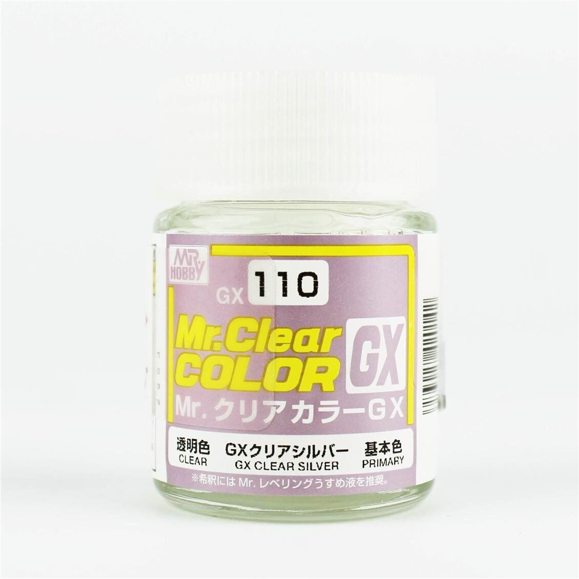 Mr.Hobby GX-110 18 ml. Clear Silver, Mr.Clear Color Serisi Model Boyası