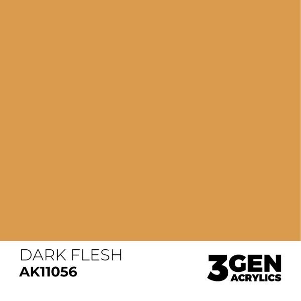 AK 11056 17 ml. Dark Flesh, 3GEN Akrilik Model Boyası