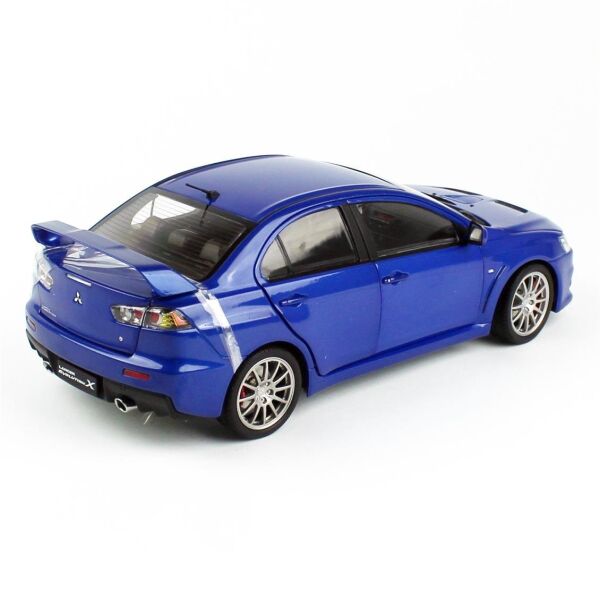 Sunstar 5823 1/18 Ölçek, Mitsubishi Lancer Evolution X, Mavi Metalik, Sergilemeye Hazır Metal Araba Modeli