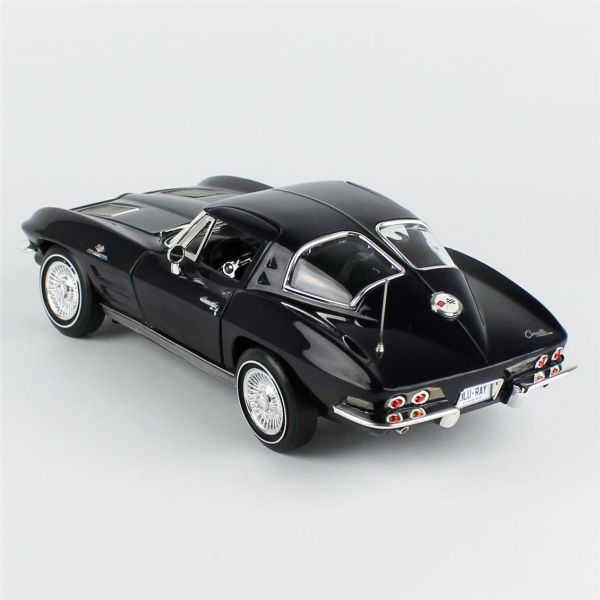 AutoWorld AMM1325 1/18 Ölçek, 1963 Chevrolet Corvette Stingray Coupe, Saddle Tan Metallic, Sergilemeye Hazır Metal Araba Modeli