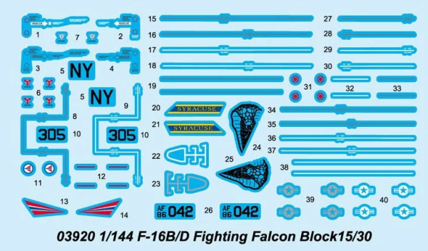 1/144 F-16 B/D Fighting Falcom Blok 15/30/32