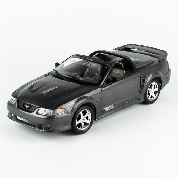 AutoWorld AMM1326 1/18 Ölçek, 2003 Mustang Saleen S281 SC Speedster, Dark Shadow Gray With Signature,Sergilemeye Hazır Metal Ar