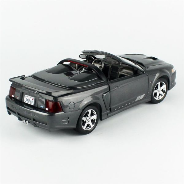 AutoWorld AMM1326 1/18 Ölçek, 2003 Mustang Saleen S281 SC Speedster, Dark Shadow Gray With Signature,Sergilemeye Hazır Metal Ar