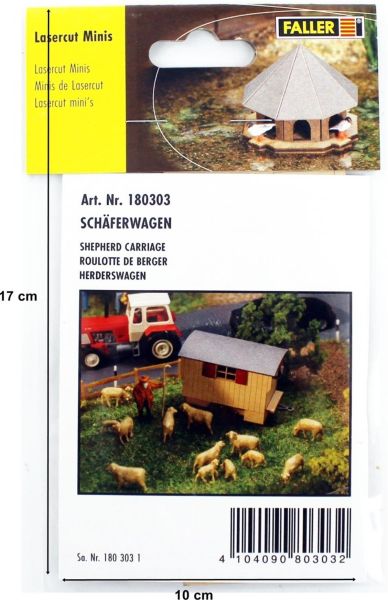 Faller 180303 1/87 Ölçek, Çoban Römorku, Plastik Model Kiti