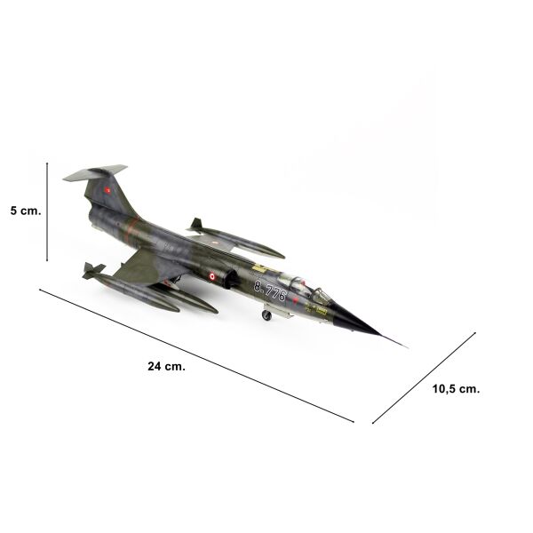 QD612 1/72 Ölçek, F-16 CF-104 Starfighter, 182 Kaplan Filo, Sergilemeye Hazır Model Uçak