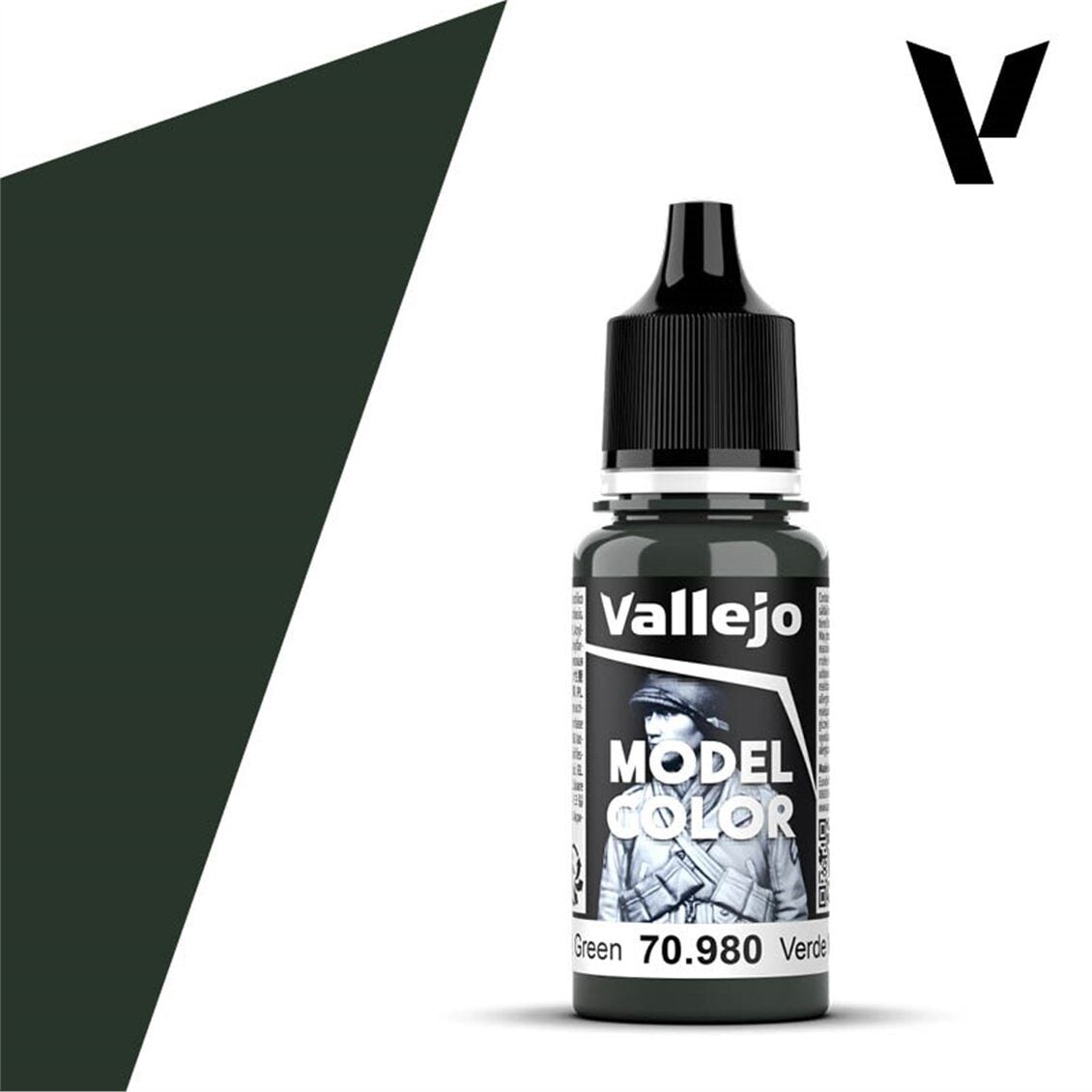 Vallejo 70980 18 ml. (080) Black Green-Matt, Model Color Serisi Model Boyası
