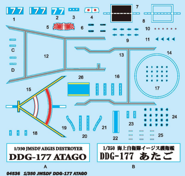 1/350 JMSDF DDG-177 Atago Destroyer