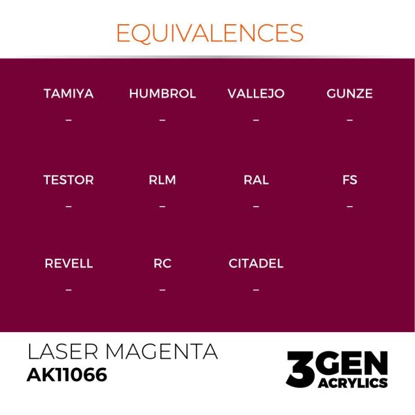 AK 11066 17 ml. Laser Magenta, 3GEN Akrilik Model Boyası
