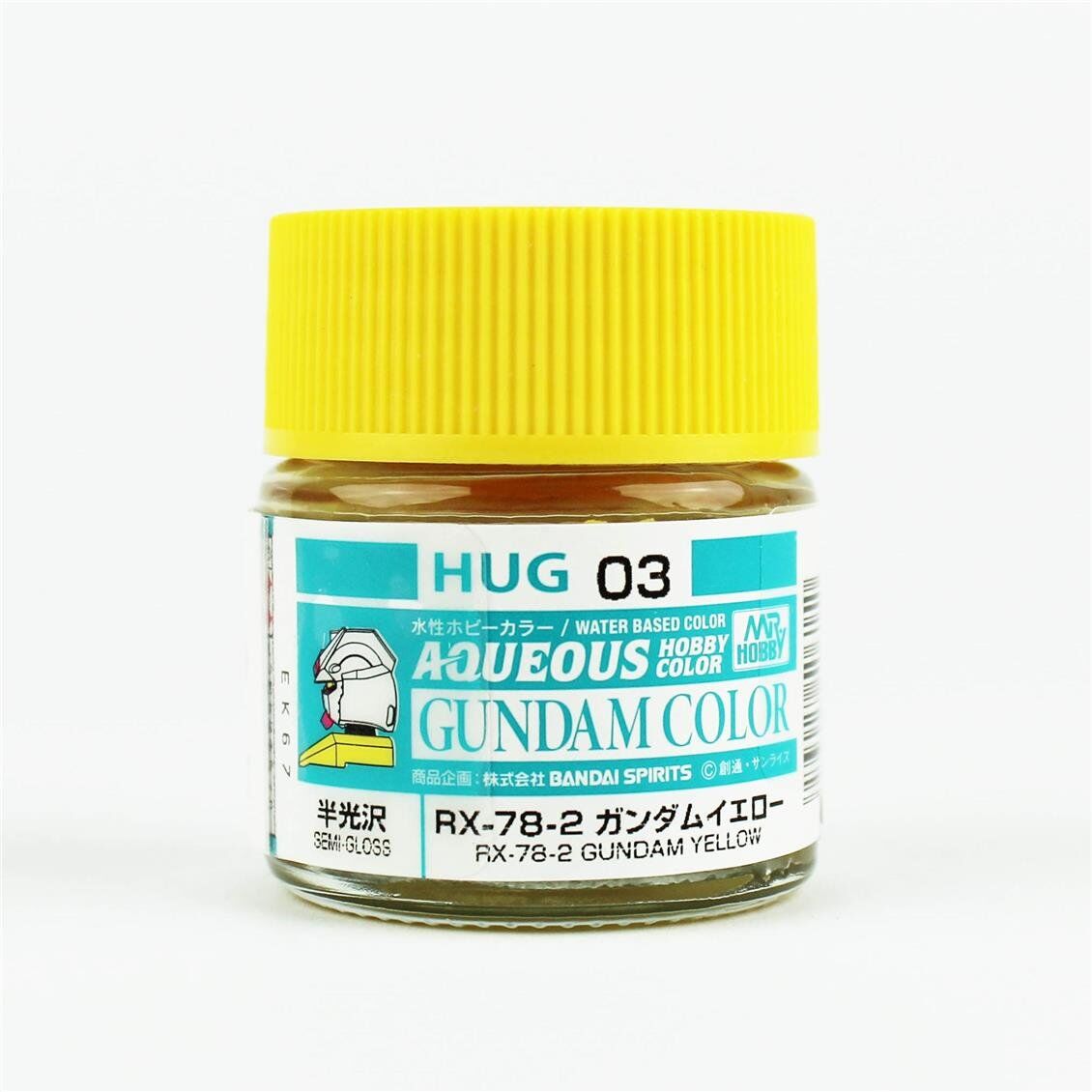 Mr.Hobby HUG-03 10 ml. RX78-2 Gundam Yellow, Aqueous Gundam Serisi Model Boyası