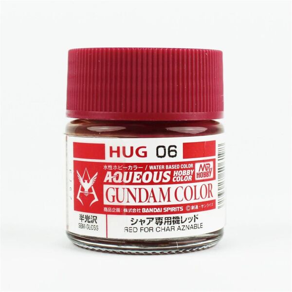 Mr.Hobby HUG-06 10 ml. Red For Char Aznable, Aqueous Gundam Serisi Model Boyası