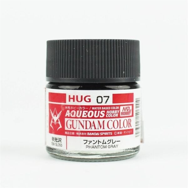 Mr.Hobby HUG-07 10 ml. Phantom Grey, Aqueous Gundam Serisi Model Boyası