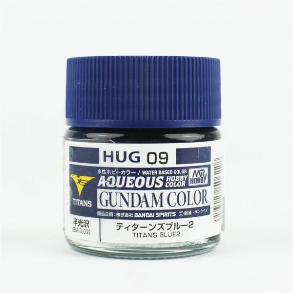 Mr.Hobby HUG-09 10 ml. Titans Blue 2, Aqueous Gundam Serisi Model Boyası