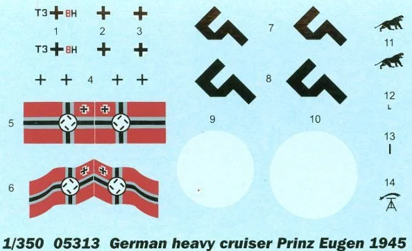 1/350 German Cruiser Prinz Eugen 1945