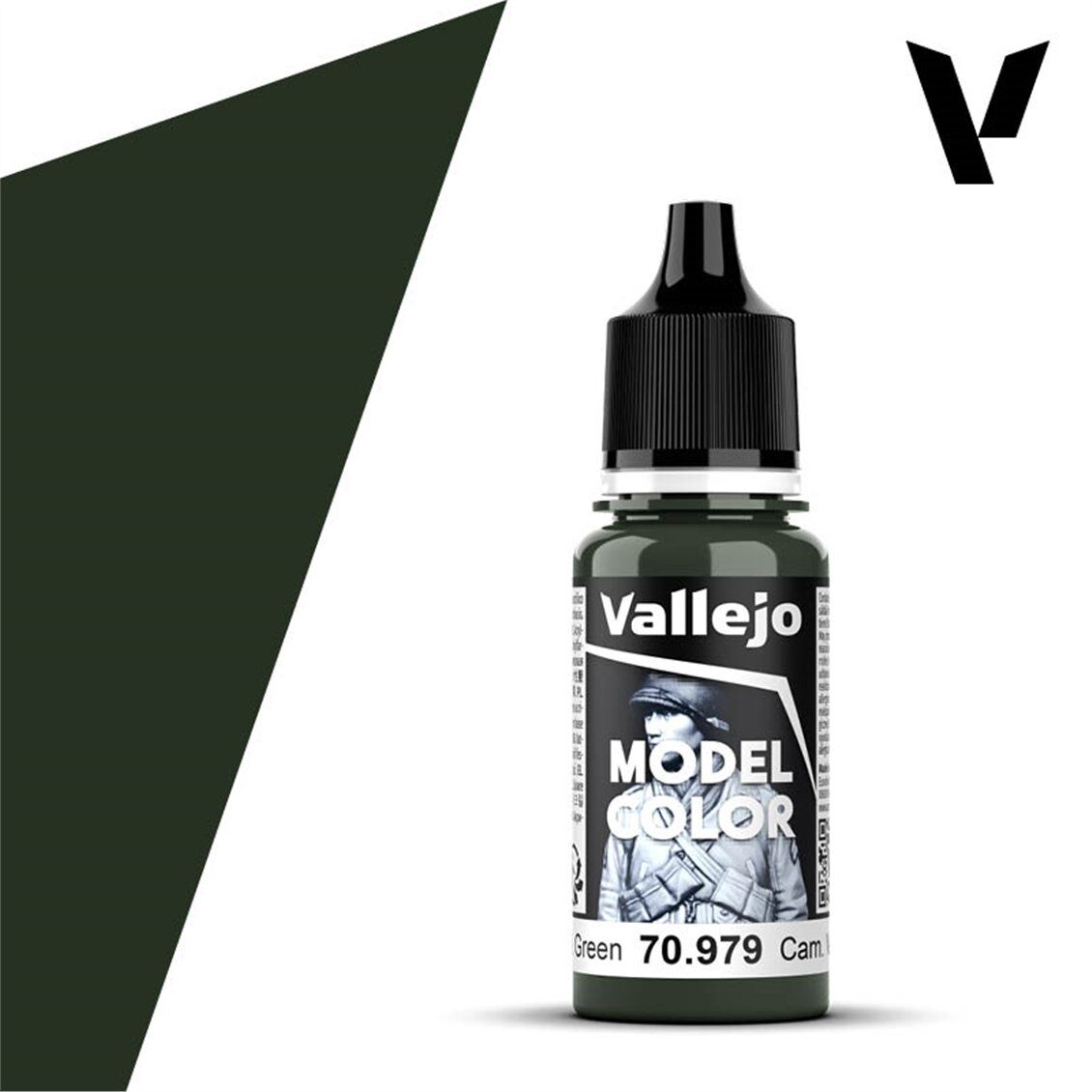 Vallejo 70979 18 ml. (089) German Cam. Dark Green-Matt, Model Color Serisi Model Boyası