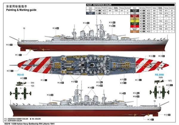 1/350 Italian NAVY Battleship RN Littorio 1941