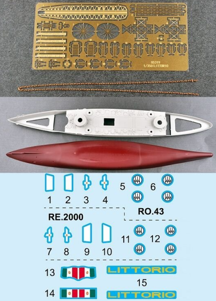 1/350 Italian NAVY Battleship RN Littorio 1941