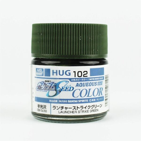 Mr.Hobby HUG-102 10 ml. Launcher Strike Green, Aqueous Gundam Serisi Model Boyası