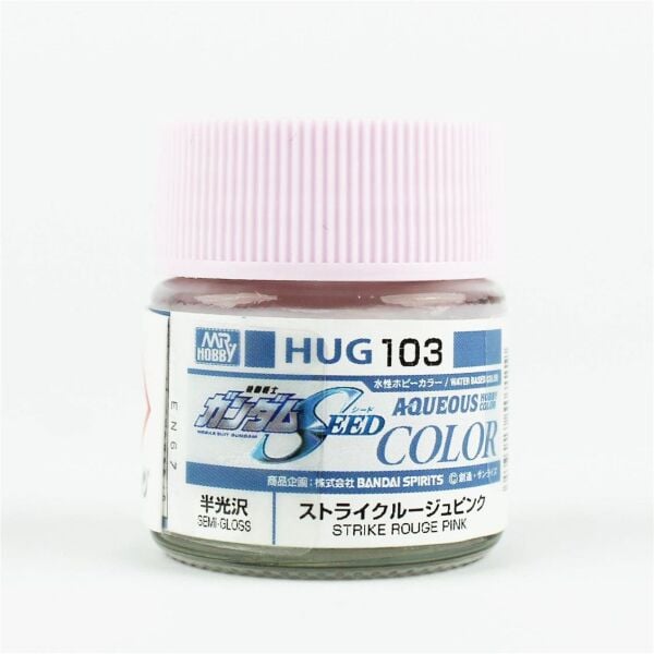 Mr.Hobby HUG-103 10 ml. Strike Rouge Pink, Aqueous Gundam Serisi Model Boyası