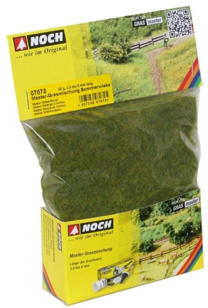 Noch 7072 Statik Çim, Yaz Çayırları Karışımı, 2.5-6.0 mm. 50 Gram Diorama Malzemesi