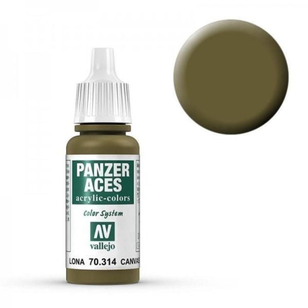 Vallejo 70314 17 ml. Canvas, Panzer Aces Serisi Model Boyası