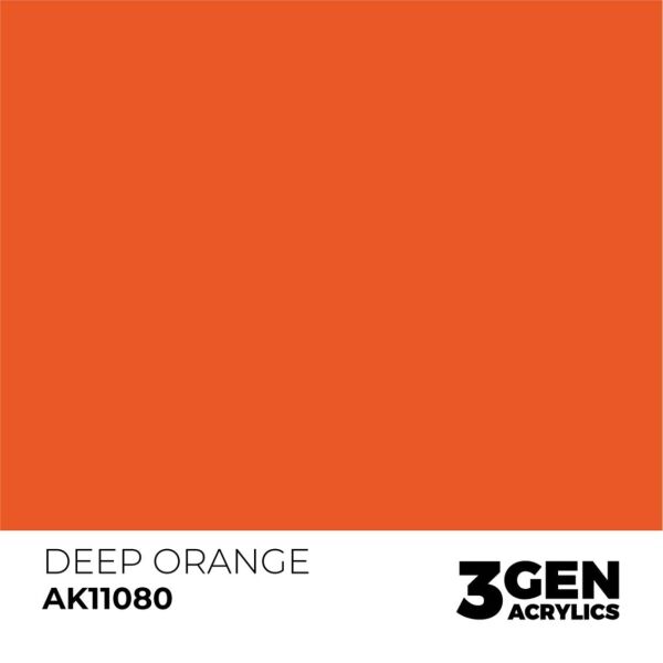 AK 11080 17 ml. Deep Orange, 3GEN Akrilik Model Boyası