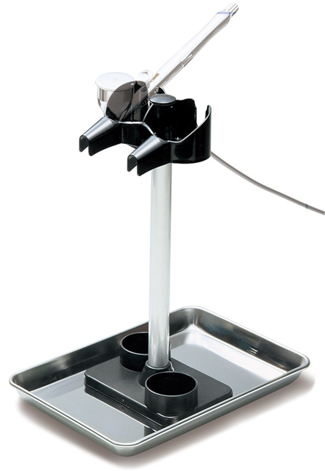 Mr.Hobby PS-230 Manyetik Tabanlı Airbrush Standı ve Metal Tepsi Seti, 136x196 mm.