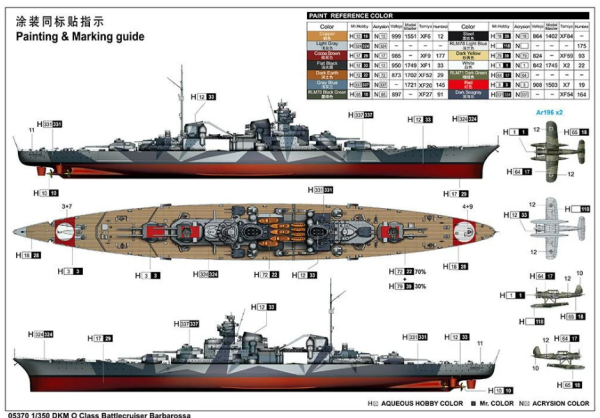 1/350 DKM O Class Battlecruiser Barbarossa