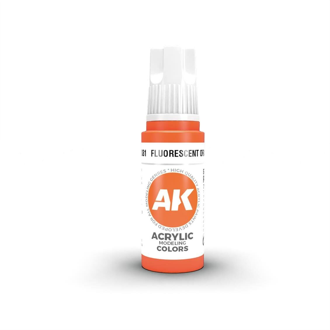 AK 11081 17 ml. Fluorescent Orange, 3GEN Akrilik Model Boyası