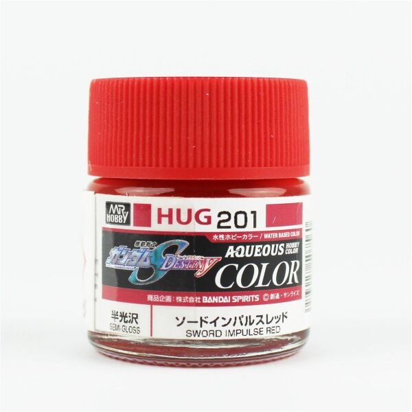 Mr.Hobby HUG-201 10 ml. Sword Pulse Red, Aqueous Gundam Serisi Model Boyası