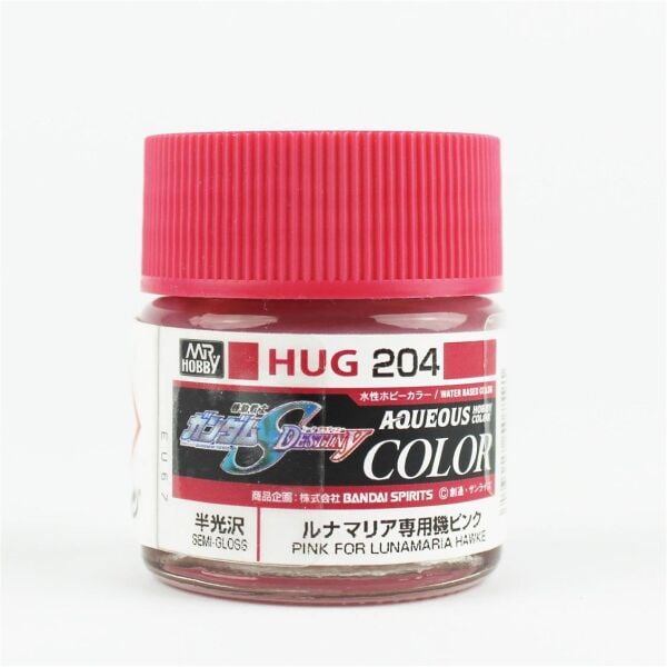 Mr.Hobby HUG-204 10 ml. Pink For Lunamaria Hawke, Aqueous Gundam Serisi Model Boyası