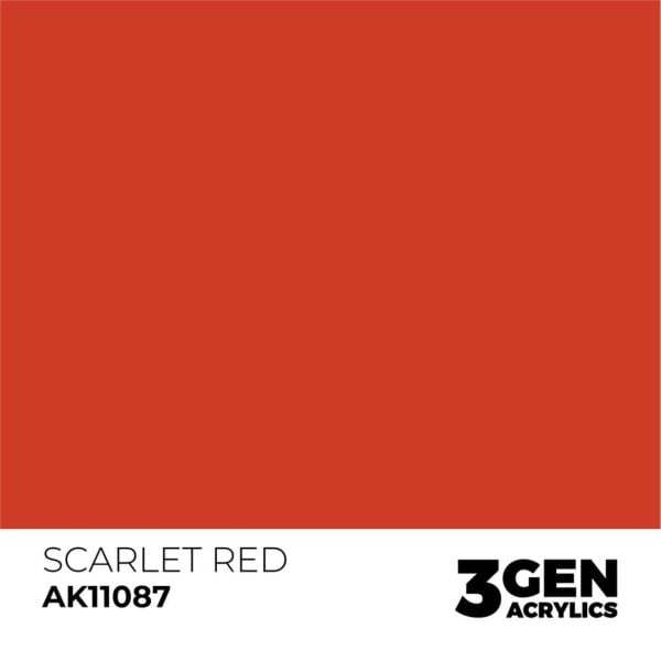 AK 11087 17 ml. Scarlet Red, 3GEN Akrilik Model Boyası