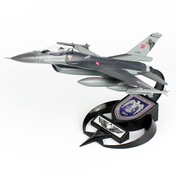 AkbaModel 1/48 F-16 Kobra Filo Muharip Savaş Uçağı, Sergilemeye Hazır Standlı Model