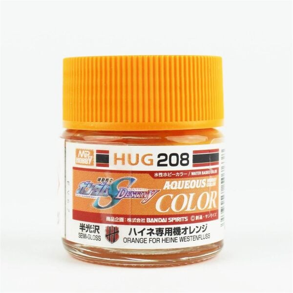 Mr.Hobby HUG-208 10 ml. Orange For Heine Westenfluss, Aqueous Gundam Serisi Model Boyası