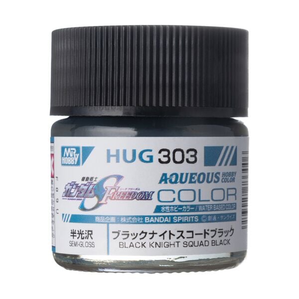 Mr.Hobby HUG-303 10 ml. Black Night Squad Black, Aqueous Gundam Serisi Model Boyası