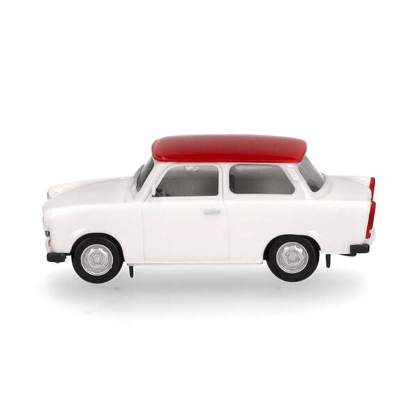 Herpa 020763-007 1/87 Ölçek, Trabant 601 Station Wagon, Beyaz Kırmızı, Sergilemeye Hazır Model Araç