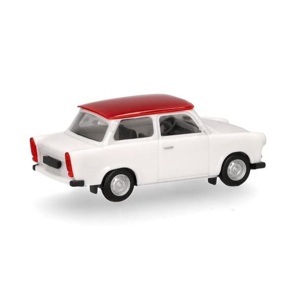 Herpa 020763-007 1/87 Ölçek, Trabant 601 Station Wagon, Beyaz Kırmızı, Sergilemeye Hazır Model Araç