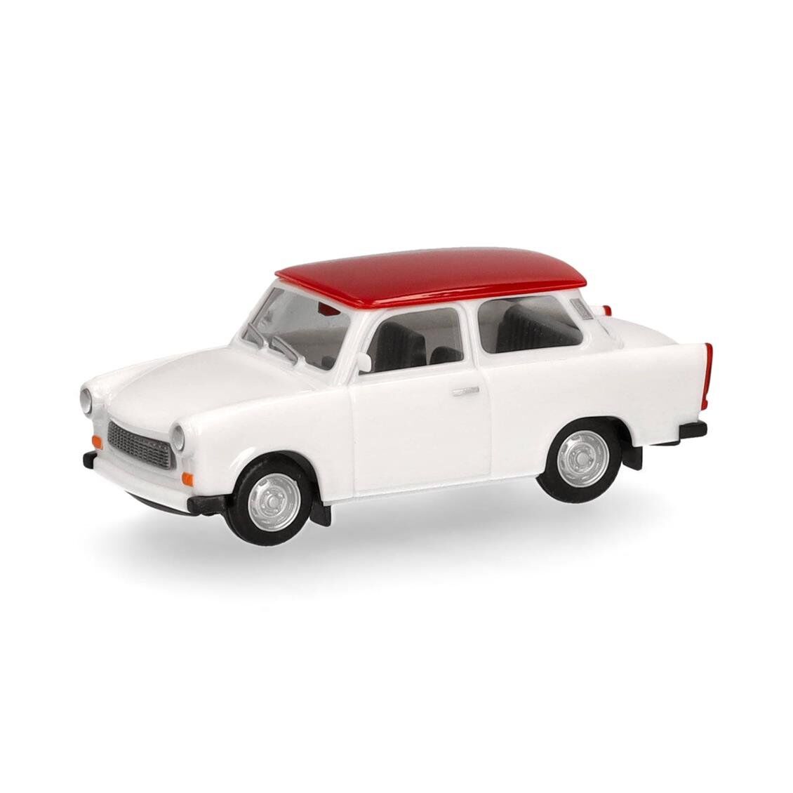 Herpa 020763-007 1/87 Ölçek, Trabant 601 Station Wagon, Beyaz Kırmızı, Sergilemeye Hazır Model Araç