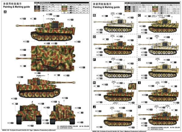 1/35 Pz.Kpfw.VI Ausf.E Sd.Kfz.181 Tiger I(Med Pro)