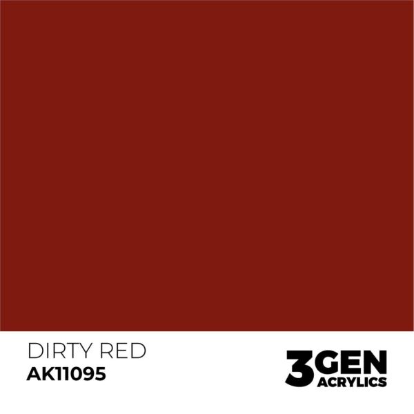 AK 11095 17 ml. Dirty Red, 3GEN Akrilik Model Boyası