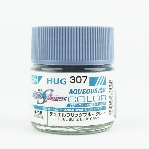 Mr.Hobby HUG-307 10 ml. Duel Blitz Blue Grey, Aqueous Gundam Serisi Model Boyası