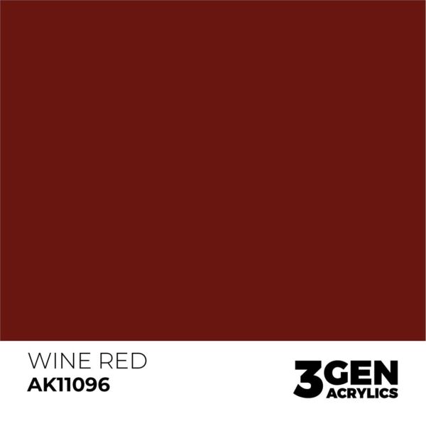 AK 11096 17 ml. Wine Red, 3GEN Akrilik Model Boyası