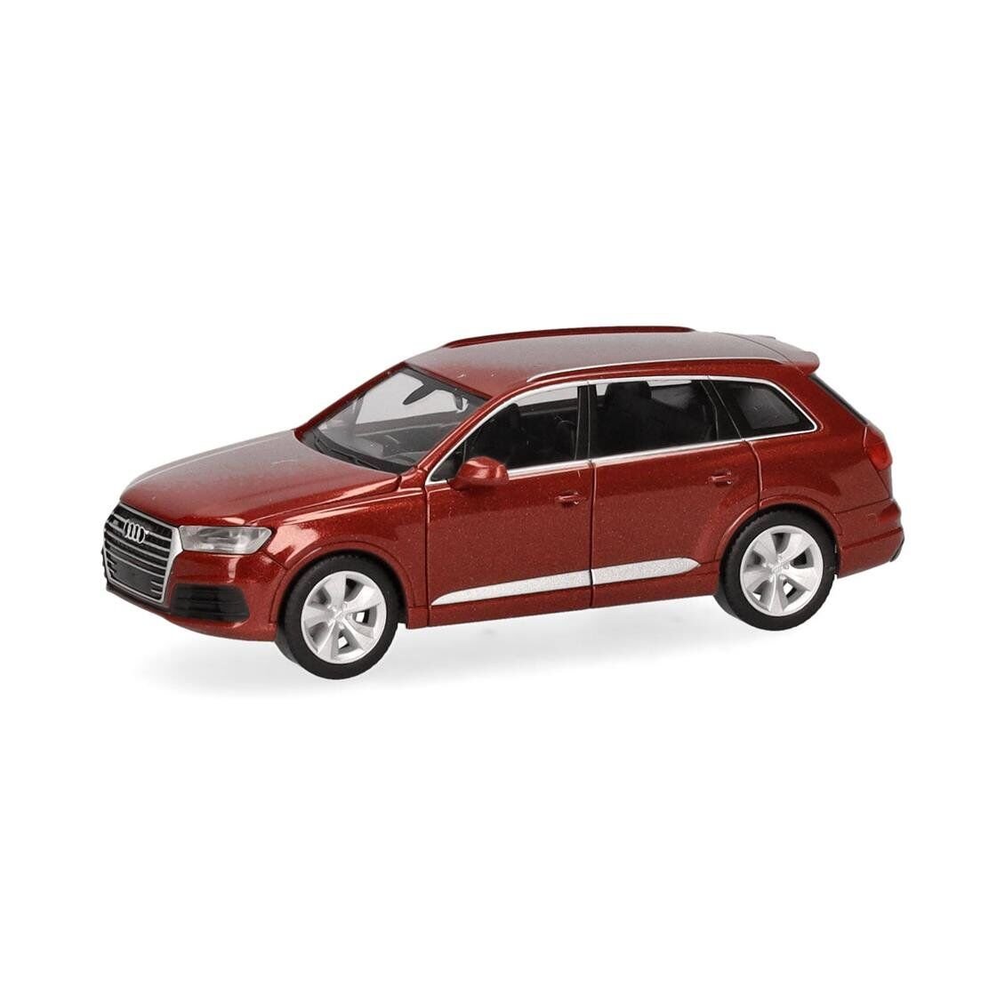 Herpa 038447-005 1/87 Ölçek, Audi Q7, Matador Kırmızı, Sergilemeye Hazır Model Araç