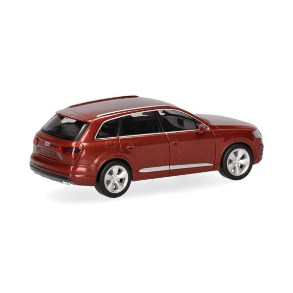 Herpa 038447-005 1/87 Ölçek, Audi Q7, Matador Kırmızı, Sergilemeye Hazır Model Araç