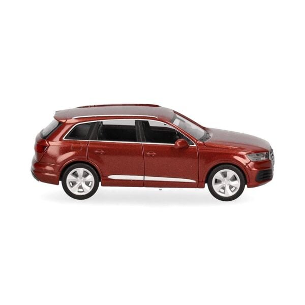 Herpa 038447-005 1/87 Ölçek, Audi Q7, Matador Kırmızı, Sergilemeye Hazır Model Araç