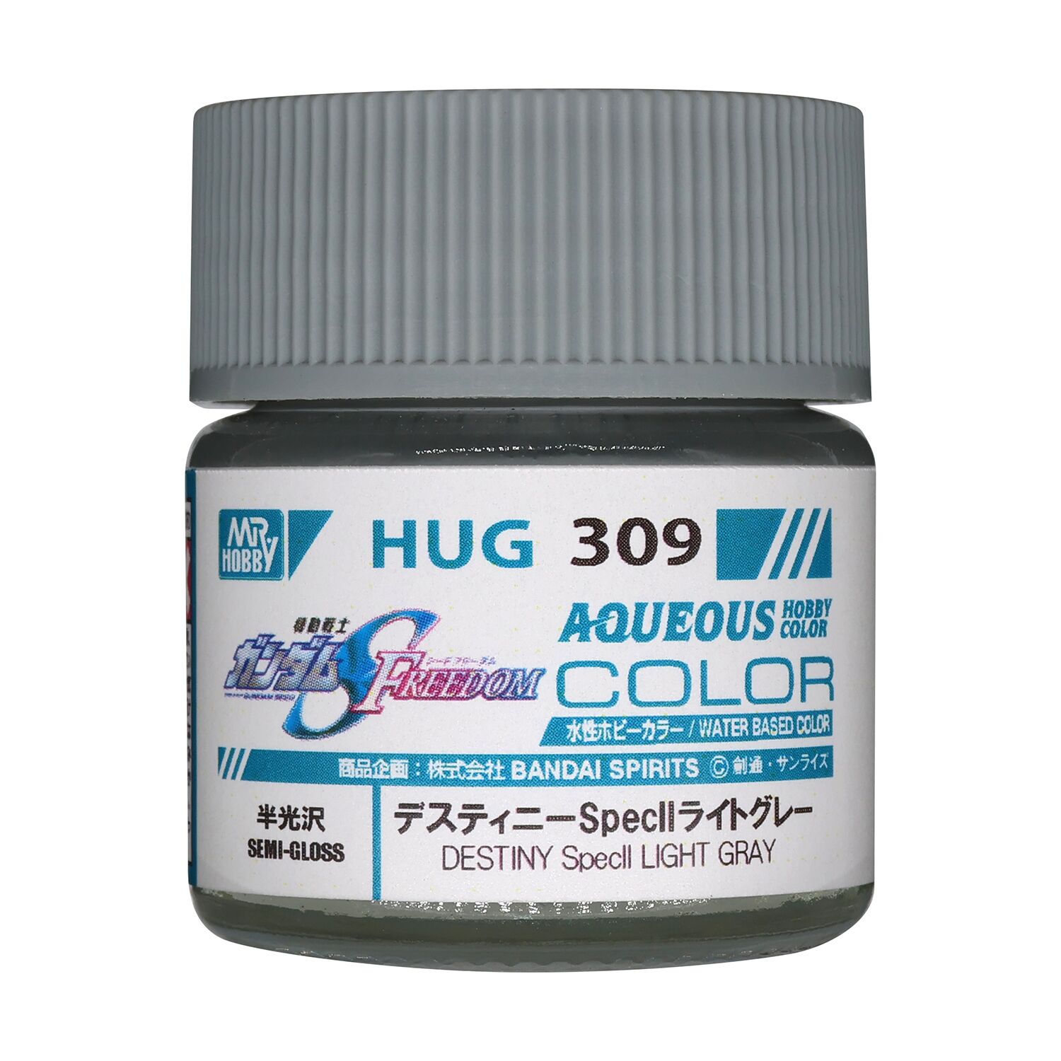 Mr.Hobby HUG-309 10 ml. Destiny Spec.II Light Grey, Aqueous Gundam Serisi Model Boyası