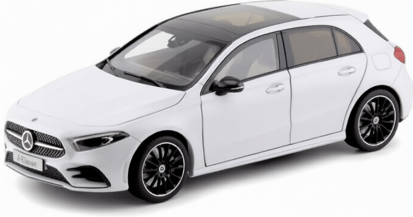 Nzg 66960429 1/18 Ölçek, Mercedes Benz A-Klasse, Digital White Metallic, Sergilemeye Hazır Metal Araba Modeli