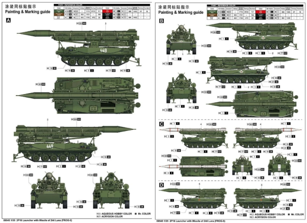 1/35 2P16 Launcher with Missile of 2k6 Luna FROG-5